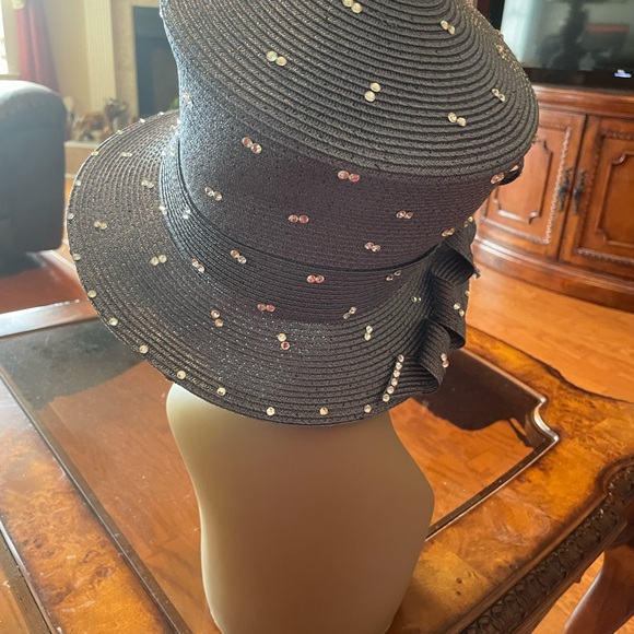 Elegant Black Sequin Hat main image 4